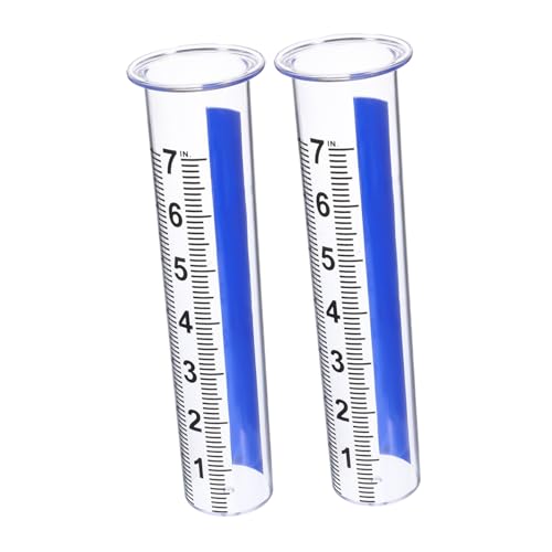 ibasenice 2Pcs Rain Gauge Tube Replacement Accurate Outdoor Water Measurement Tool for Garden Lawn Lightweight Portable Design for Camping and Hiking Activities
