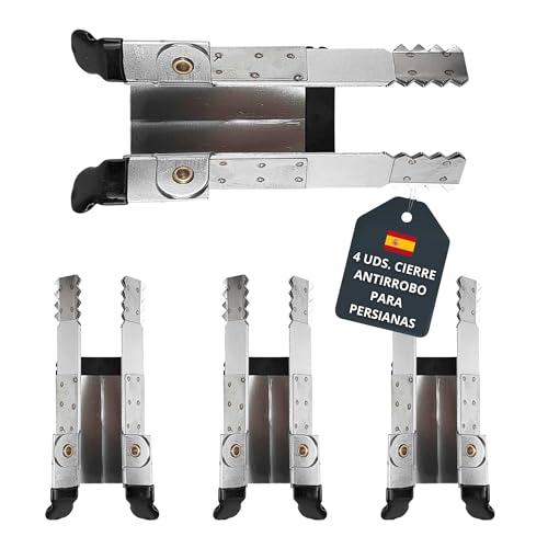 Pinzas para Bloquear Persianas, Cierre Antirrobo para Persianas, Acero Inoxidable – Alta Resistencia y Seguridad Casa, Packs de 2, 4 o 8 uds. de Pinzas de Bloqueo Persianas Antirrobo (4 UDS)