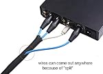 Alex Tech 10ft - 1/2 inch Cord Protector Wire Loom Tubing Cable Sleeve Split Sleeving For USB Cable Power Cord Audio Video Cable – Protect Cat From Chewing Cords - Black