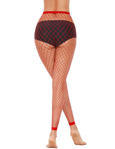 Image of Avidlove Fishnet Stockings for Women Footless High Waist Fishnets Tight | Thigh High Stockings, Open Toe, High Stretch, Comfortable, Gothic Costume, Rave Outfits, for Cosplay, Halloween