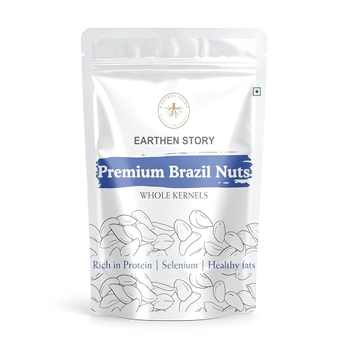 Image of Earthen Story Brazil Nuts 200g - Premium Jumbo Brazilian Nuts, Rich in Selenium, Protein, Healthy Fats & Antioxidants | Raw, Natural, Gluten-Free & Keto-Friendly Snack