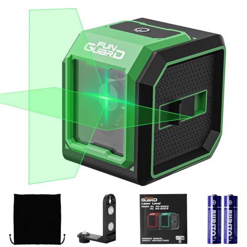 Funguard レーザー墨出し器 レーザークラスII 自動補正 水平機能 （グリーン）