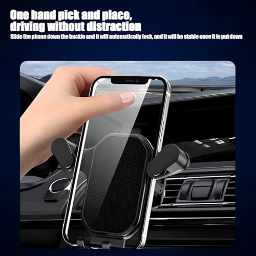 Image of MAPPERZ Car Phone Holder, Air Vent Mount with Automatic Clamping, Anti-Slip Shockproof Mobile Stand Compatible Adjustable with All Smartphones