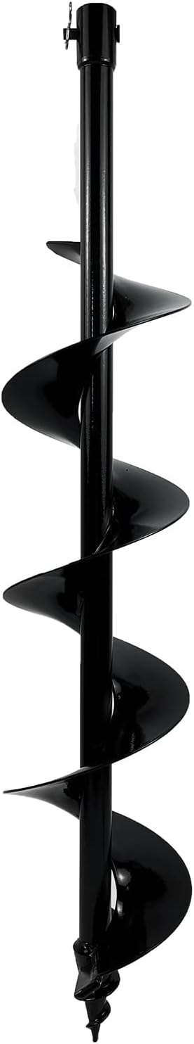 JACKCHEN 6" × 31" Auger Bit for Earth Auger,Digger Post Holes Replacement Earth Digger Planting Drill Bit, Garden Tools Spiral Hole Drill Planter for Bulb Planting, Fence Post, Umbrella Holes