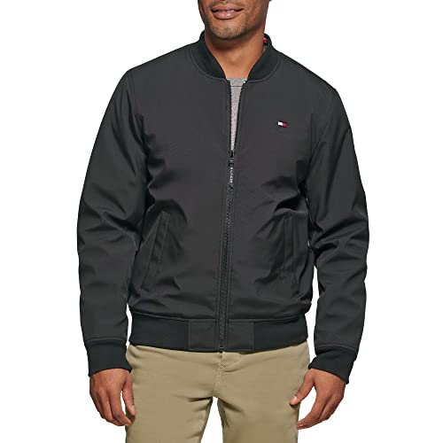 Tommy Hilfiger Men's Lightweight Varsity Rib Knit Bomber Jacket