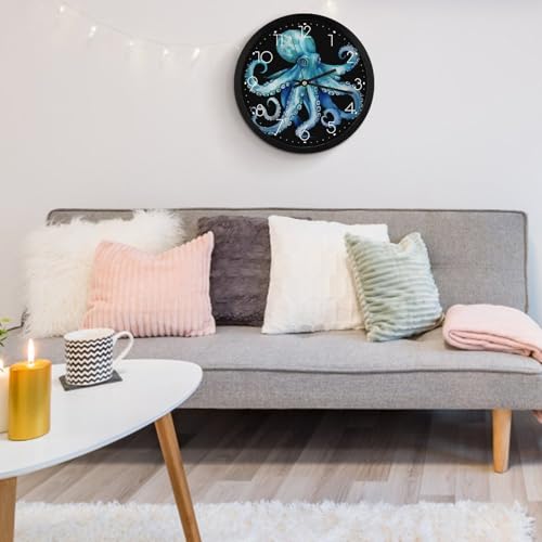 Horloge murale silencieuse pieuvre pour éliminer le bruit du tic-tac