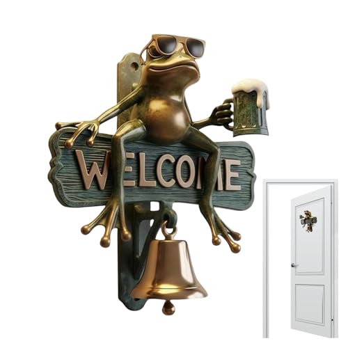 Timbre de puerta | timbre de bienvenida decorativo | Resina divertida cartel decoración para el hogar | para exteriores, terraza, entrada de restaurante, jardín, oficina, interior, dormitorio,