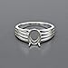 925 Sterling Silver Handmade Oval Prong Bezel Ring Setting, Blank Oval Bezel For Resin, Ashes, Gemstone Work.