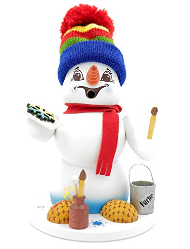 Schneemann RĂ€uchermann 22 Kuhnert - Erzgebirgische Holzkunst RĂ€uchermann RĂ€ucherfigur...