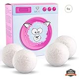 [page_title]-LoFelt® Trocknerbälle für Wäschetrockner - Natürlicher Weichspüler - für Daunenjacken geeignet - Daunen Trockner - 100% Schafwolle - schneller trocken (4 Stück, Filz, weiß)