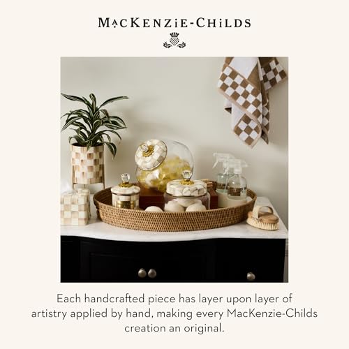 Image of MACKENZIE-CHILDS Cotton Hand Towel, Brown-and-White Mocha Check