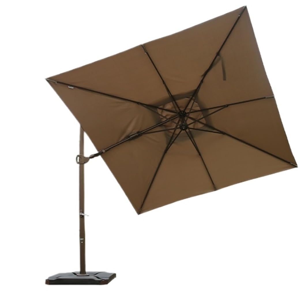 Habrur Sombrilla Playa Parasol Jardín Sombrilla Rectangular Para Patio Con Base, Sombrilla Colgante Compensada, Sombrilla Para Mercado Al Aire Libre, Sombrilla Para Jardín Parasol Terraza Exterior