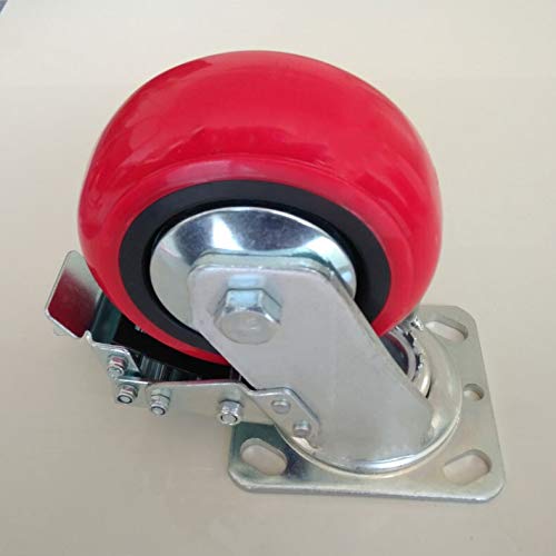 Roulette robuste de 125 mm haute résistance avec frein mécanique de précision - 3
