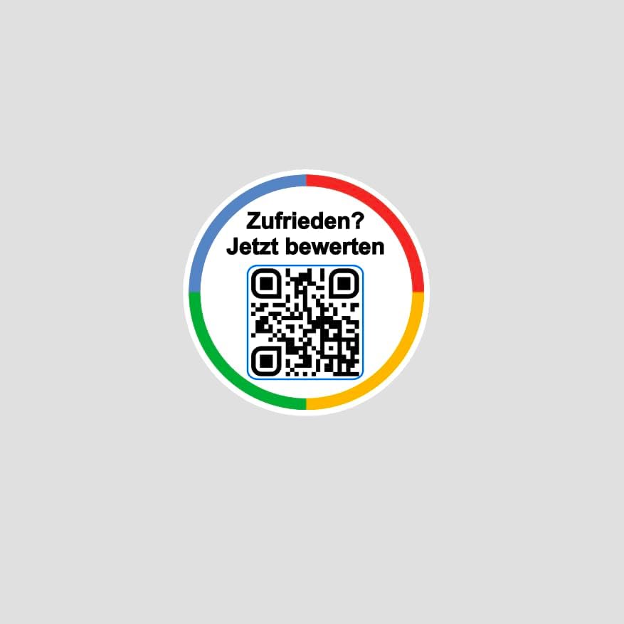 Social Media Aufkleber 40St mit QR Code Link für Firmen Unternehmen Marken Sticker personalisiert für Auto Bus Schaufenster Theke Marketing Werbung (Google Bewertung, 5cm 40Stück)