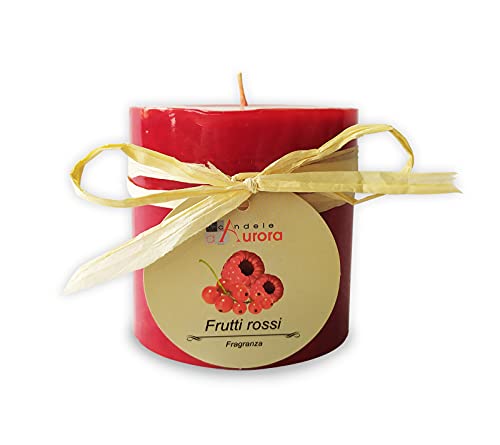 Bougies d'Aurora Iris parfumé à 2 Couches, Cire, Rouge, 6.8 x 6.8 x 7 cm Cover