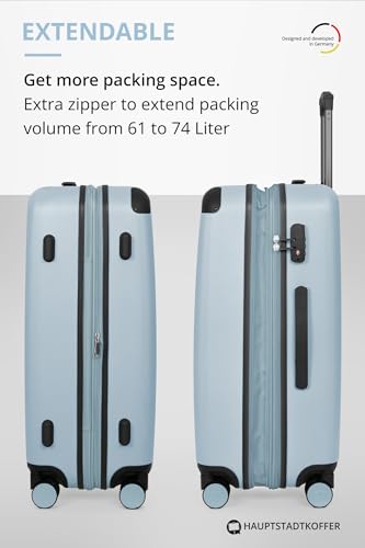 Image of HAUPTSTADTKOFFER - Spree - Luggage Suitcase Hardside 24 inch TSA, Pool Blue, 65cm, Suitcase