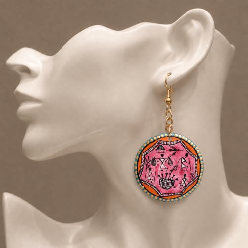 Image of Handcrafted Bohemian & Tribal Earrings for Women - Ethnic Brass, Floral & Festival-Inspired Statement Designs in Drop, Dangle, Hoop & Stud Styles