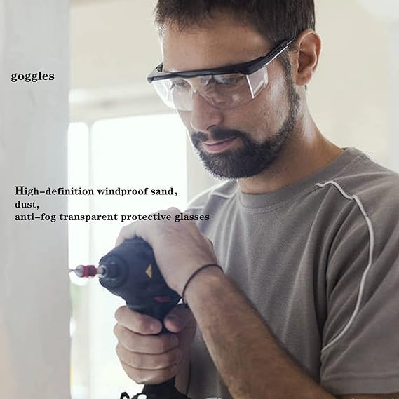 shuangtuo 2-Piece Protective Eyewear Anti-Scratch Anti-Fog Safety Goggles Work Protection Equipment Construction Lab Chemical-Specific Safety Glasses - Image 2