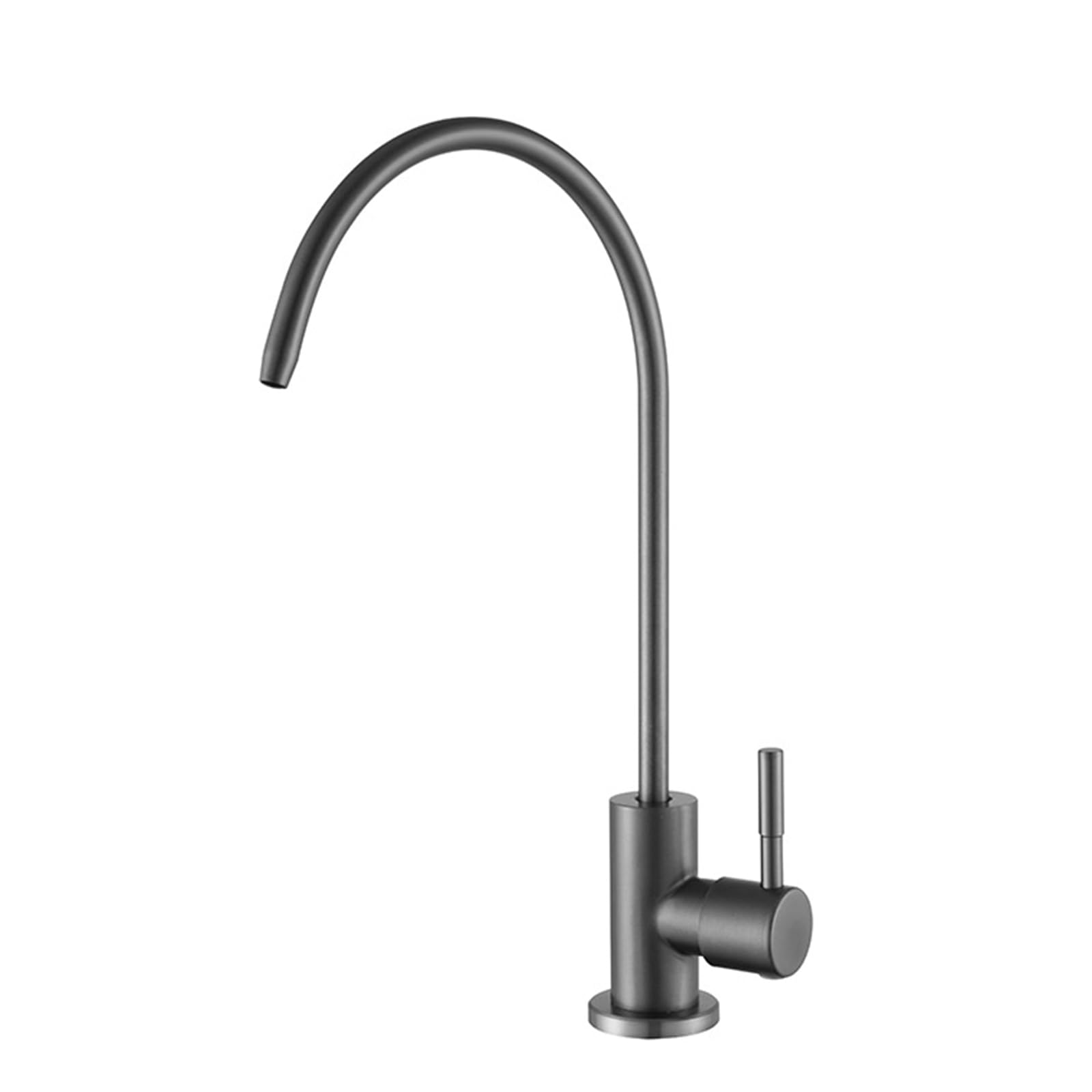 Faucet Swan Neck Kitchen Faucet with Drinking Filter Gray Swivel Tap for Clean and Safe Water