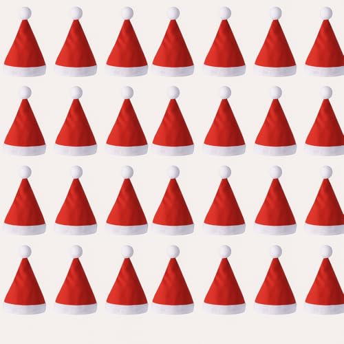 BLINXS KNIXS 24er Pack flauschige Weihnachtsbommelmützen