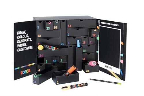 Idées cadeaux papeterie avec le calendrier Avent POSCA 2025