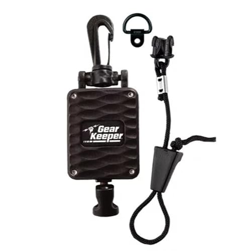Image of Gear Keeper CB Mic Keeper - Retractable Mic Holder for CB Radio | USA made CB mic holder, aluminum housing, snap clip mount, lanyard & mounting hardware included, 29 inch reach, 9oz retraction