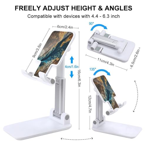 Support de téléphone portable pliable et réglable pour bureau compatible iPhone et Android - 2