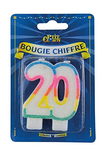 Bougie Chiffre à motifs 20