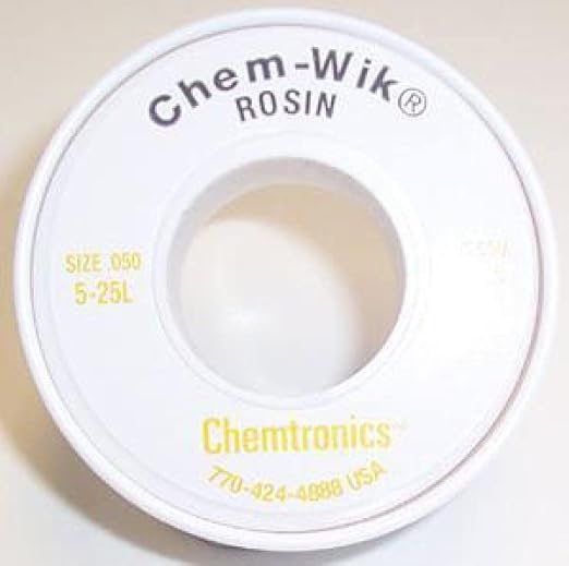 525L ChemWIK Rosin Desoldering Braids, ITW Chemtronics Length 7
