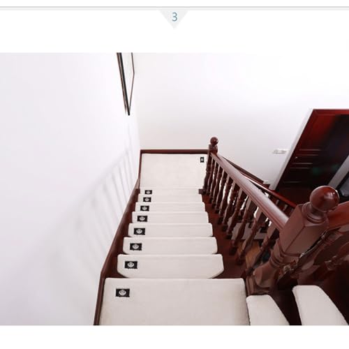 Alfombrillas antideslizantes interiores lavables y autoadhesivas para escaleras de madera 7