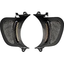 Custom Dynamics CD-RG-V-AW2-B Vent Inserts With LED Lights - Gloss Black with Natural Stainless Mesh