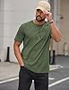 COOFANDY Mens Cotton T-Shirts Short Sleeve Crew Neck Shirts Vintage Summer Comfort Classic Basic Tees Army Green 3XL #1