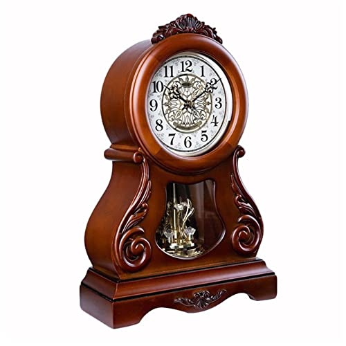 Reloj de Mesa Retro de Madera para Hogar con Sistema de Cuarzo 4