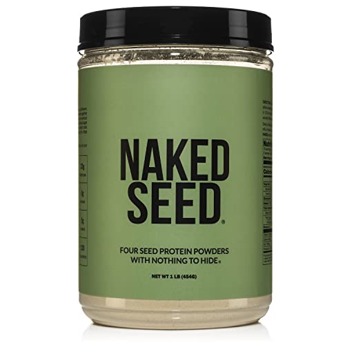 Naked Seed - 4 Seed Protein Powder, Only 4 Ingredients - Chia, Watermelon, Sunflower and Pumpkin Seed - Gluten-Free, Soy Free, Vegan, No Gmos, No Artificial Sweeteners - 15 Servings