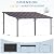 Aoxun 12' x 16' Gazebo for Patio, Wall-Mounted Lean to Gazebo Pergola with Roof, Hard Top Heavy Duty Awnings for Backyard, Deck and Patio