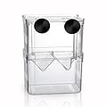 Aquarium Fish Tank Hatchery Incubator Breeding Box, Acrylic White Breeder Isolation Divider Hatching Boxes Accessory Small Baby Fishes Shrimp Clownfish Guppy (10x7x12.8 cm)