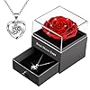 Yamonic Best Mom Ever Gifts-Preserved Real Rose Drawer Eternal Preserved Rose Flower with Necklace Gift, Enchanted Real…