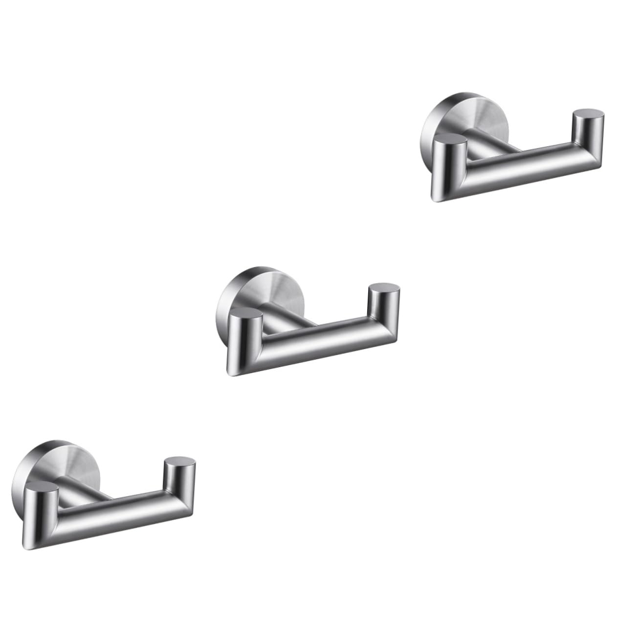 3 Piezas De Gancho Para Abrigos, Toallero Para Baño, Gancho Doble Para Toallas De Baño, Doble Para as Para Ropa, e Para as Para Abrigos, ero Para