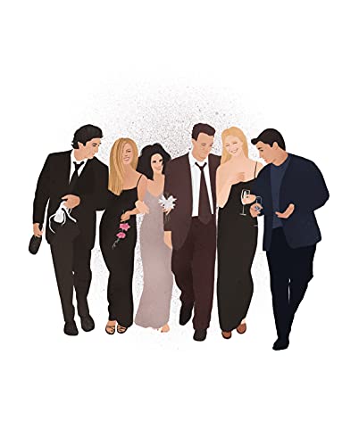 Friends Poster - Friends TV Show - Bedroom Wall Decor - Rachel Phoebe Monica Joey Chandler Ross - Gift Idea (Concept art style, 8x10) Friends Poster - Friends TV Show - Bedroom Wall Decor - Rachel Phoebe Monica Joey Chandler Ross - Gift Idea (Concept art style, 8x10)