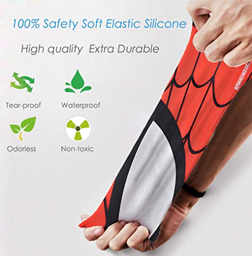 Vsidea 2 Pack Kids Swim Cap (Age 3-12), Durable Silicone Swimming Cap For Kids Youths, Kids Swimming Caps Unisex Waterproof Water Sports Hat #TOP2