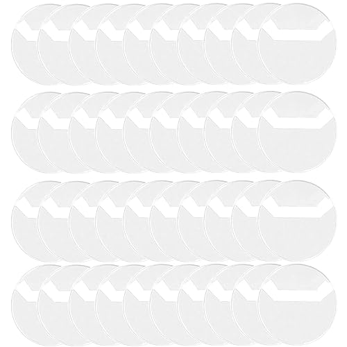 サムコス 缶バッジカバー 保護カバー 20枚 40枚セット 透明 レーザー砕石 コレクション ディスプレイ 缶バッジの保護 収納 傷防止 痛バッグ アニメグッズ 丸バッジ (54mm缶バッジ対応, 透明*40)