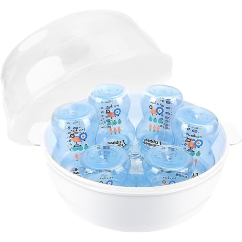 Esterilizador de vapor para microondas, esterilizador de biberones, esterilizador de microondas, limpiador de biberones, limpiador de microondas, vaporizador resistente a altas temperaturas