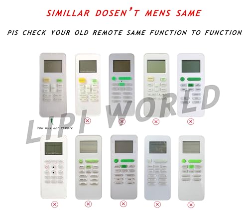 Image of LipiWorld 149 AC Remote Control (Old Exactly Same Will Only Work) Compatible for Bluestar AC /Lloyd AC Remote
