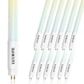 LUXRITE 12-Pack 4FT T5 LED Tube Lights, Type B, 24W=54W, 4 Colors 3500K | 4000K | 5000K | 6500K, 45.79", Single and Double End Powered, Ballast Bypass, 3200LM, F54T5 Fluorescent Replacement, UL, DLC