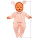 Miunana Kleidung Outfits für Baby Puppen, Puppen Overall Puppenkleidung 35-43 cm (Pink)