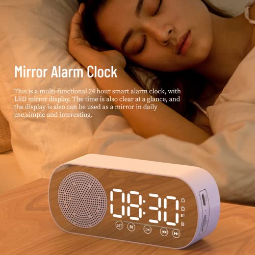 Compact Bluetooth Mirror Alarm Speaker product photo Compact Bluetooth Mirror Alarm Speaker product