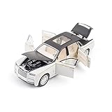 Alloy Collectible Rolls-Royce Phantom Model Toy Car, 1/32 Scale Diecast Car Model Pull Back Vehicles Phantom Toy with Sound & Light, Car Logo Can be Folded