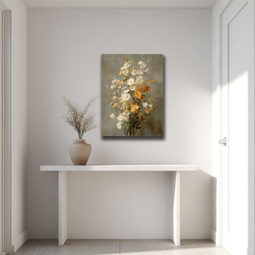 Bouquet de fleurs sauvages tableau déco salon chambre moderne 50x70 - 3