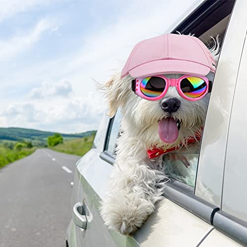 Sebaoyu Dog Hat for Small Medium Dogs, Dog Sunglasses Caps, Summer Fall Dog Baseball Cap Pet Puppy Visor Hats Sunbonnet… - Image 3