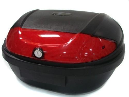 TMS TBOX-JK2016-K Matte Black X-Large Motorcycle Scooter Luggage Trunk Top Case Tail Box (Fits 2 Helmets New)